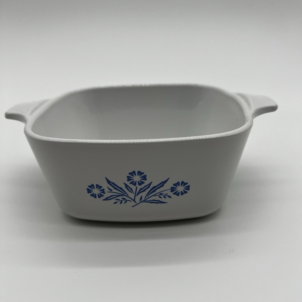 Corning Ware Blue Cornflower P-43-B‎ 2 3/4 Cup Square Casserole Dish Vintage
